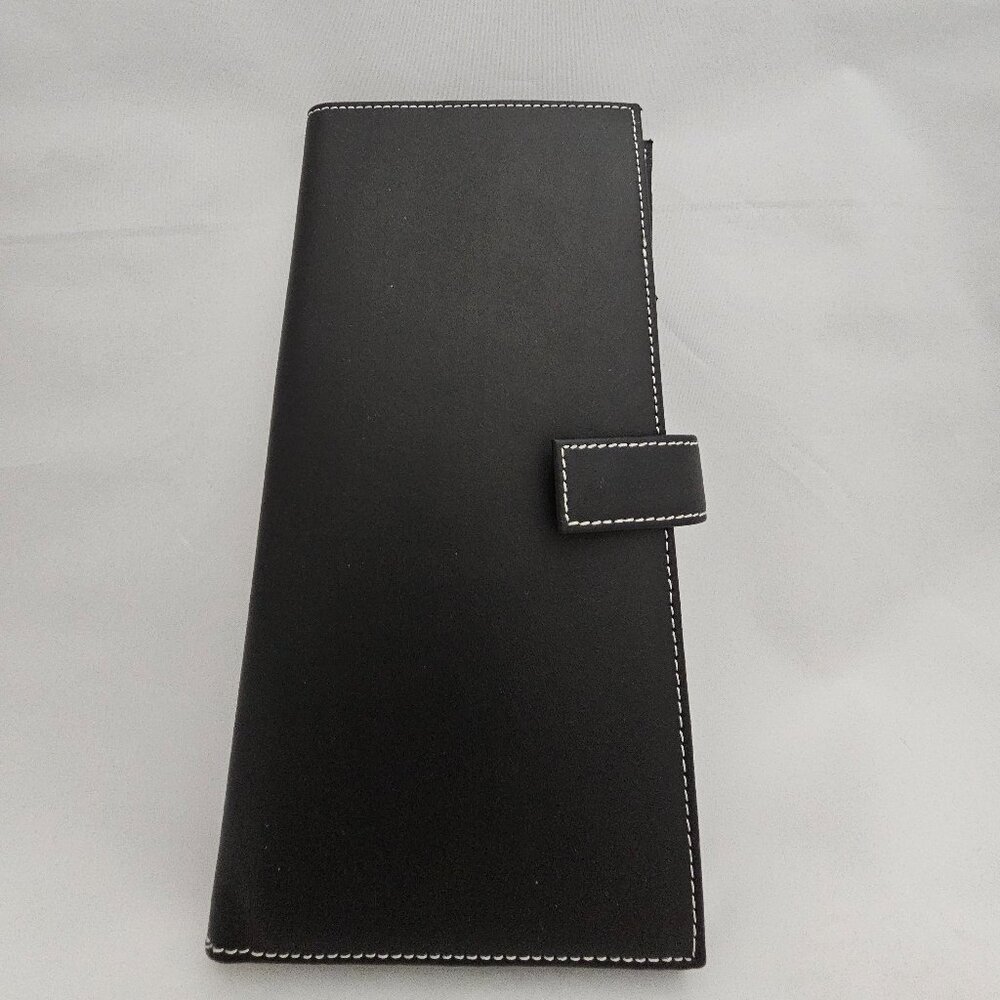 Red Envelope Travel Leather Wallet in Black!  NWOT!